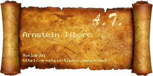 Arnstein Tiborc névjegykártya